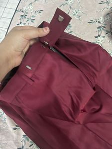 Men's Burgundy Suit Set