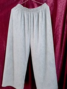 Light Blue Wide Leg Pleated Pants