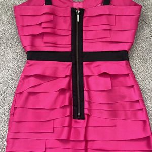 couture Pink bandage Mini Dress