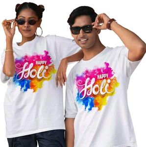 Happy Holi Graphic Print Tee