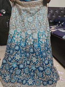 Stunning Embroidered Teal Blue Lehenga Choli