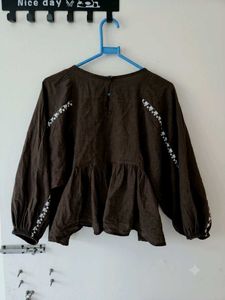 Bohemian brown top