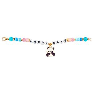 Cute Panda "Happy Days" Beaded Bracelet