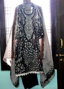 Brand New Black &amp; Grey Pakistani Kurta Set