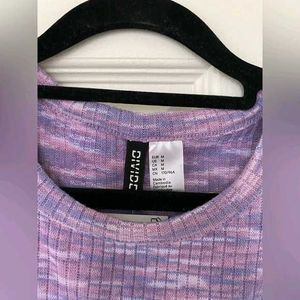 Purple Heather Knit Mini Dress