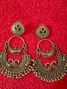 Boho Peacock Jhumka Earrings