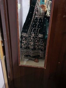 Embroidered georgette indo western Set