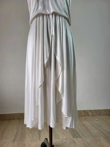 Elegant White Halter Neck Dress Length  46 Inches