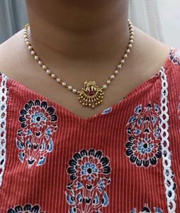 Choker With Pink Stone And Elephant Design