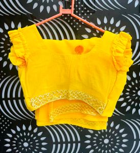 Vibrant Yellow Embroidered Saree