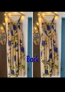 Floral Print Sleeveless Maxi Dress