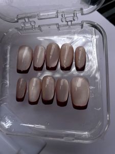 Shimmer French Tip Press-On Nails