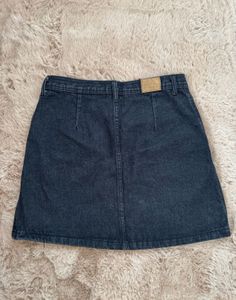 Denim Button-Front Mini Skirt