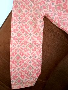 Peach Colour Staright Kurti