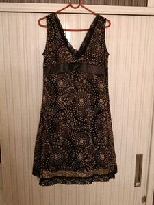 Stylish Black Print Vintage Dress