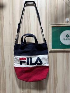 FILA Colorblock Premium Canvas Tote Bag