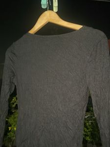 Ribbed Button-Up Long Sleeve Bodysuit