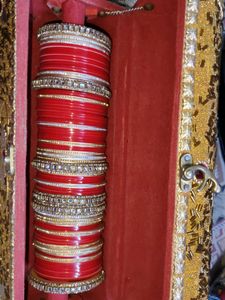 Red & Gold Bridal Bangles Set