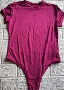 Pink high neck Bodysuit