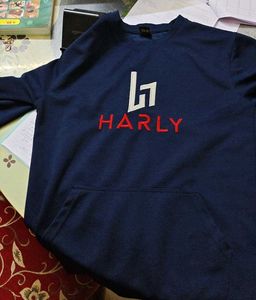 Navy Blue Pullover Sweatshirt
