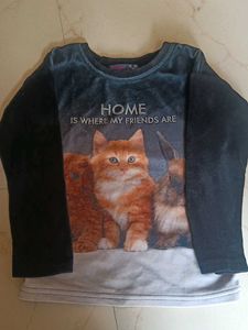 Cute Cat & Dog Friends T-Shirt
