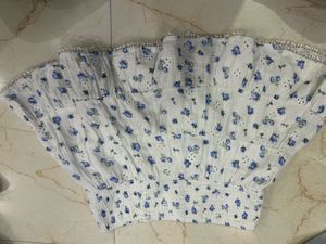 Flowy Blue Floral Skirt