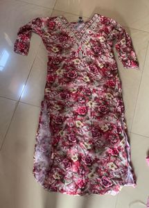 Floral Print Ethnic Kurta