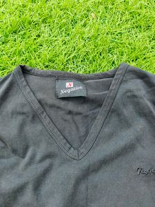 Negative Branded Black Full Sleeves Active Wear