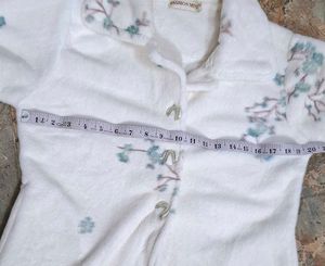 Cozy Floral Print Fleece Jacket / Coat / Cardigan