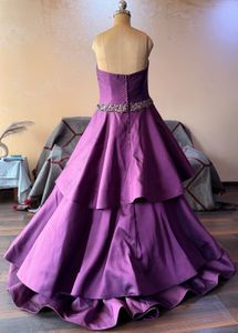 Stunning Purple Tiered Gown