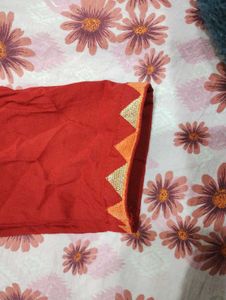 Maroon Printed Kurta