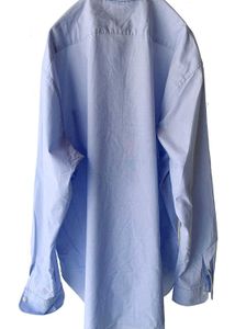 uniqlo light blue half button shirt