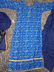 Blue Kurta Set with Dupatta