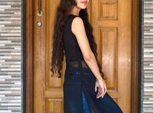 Black Sleeveless Kurta