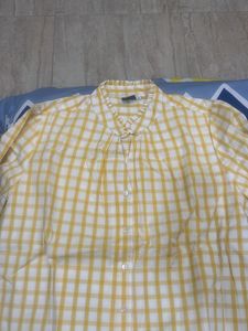 Yellow And White Cotton Night Suit