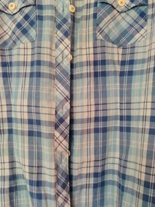 Blue Plaid Flannel Shirt