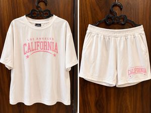 LA California Graphic Tee &amp; Shorts Set