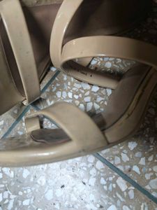 mule heels bata nude