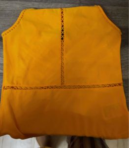 Yellow cut-out Details bodysuit