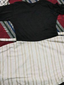 Stylish Black &amp; White Striped Dress