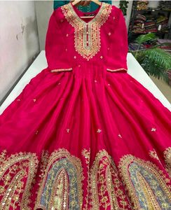 Elegant Embroidered Ethnic Gown