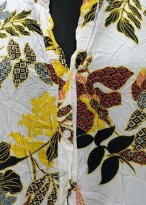 Chic Floral Print Long Kurta