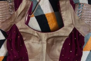 mauve &amp; Gold Indian Blouse lungha