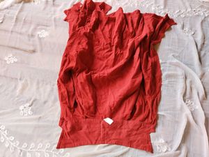 Stylish maroon collared formal shirt