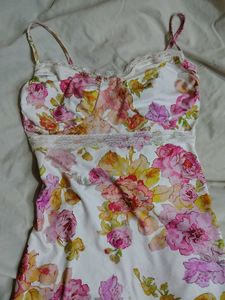 Newme Floral Camisole with Lace Trim