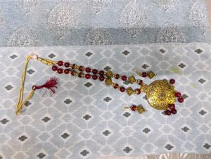 Gold Tone Ethnic Necklace & Earring Set