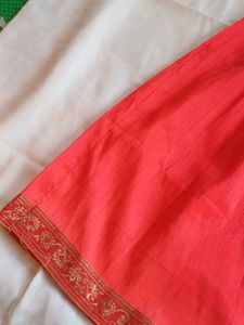 Pleated Coral Skirt