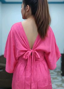 Pink V-Neck Tunic