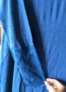 Lace Detail Teal Dress