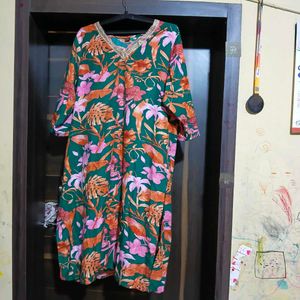 Vibrant Floral Print Kurta